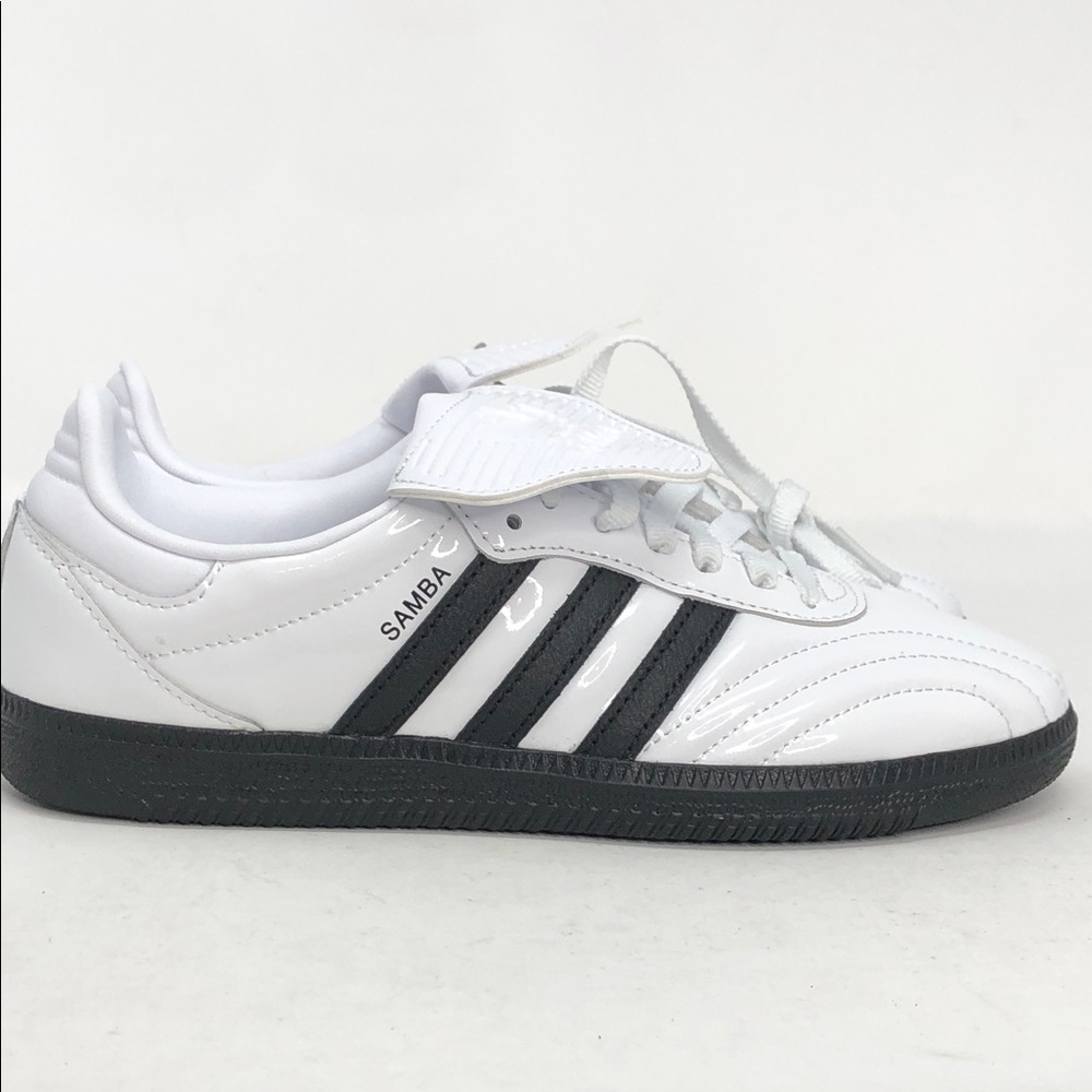 Adidas Samba LT Long Tongue JI2706 Patent Leather White Womens Shoes Size 6.5 - Picture 10 of 13